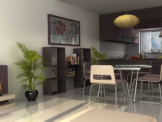 3D Interior Kitchen Rendering