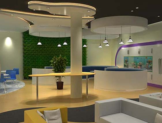 3D Waiting Room Rendering