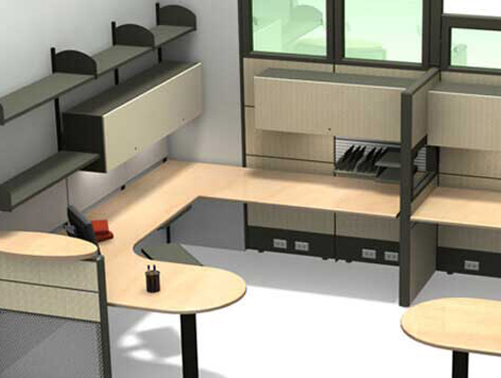 Office Furniture Rendering