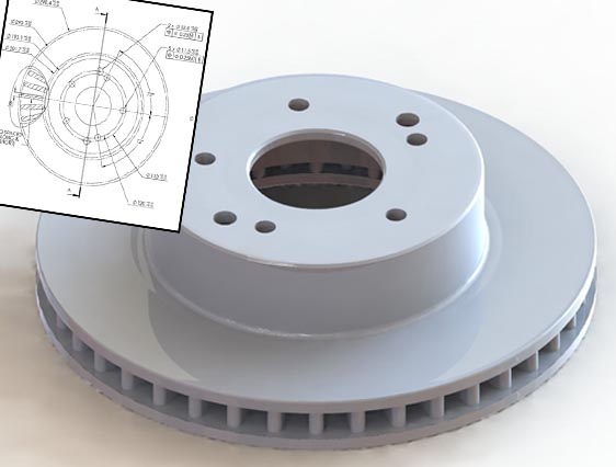 3D Model of Automotive Rotor