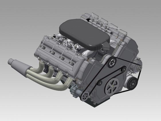 3D CAD Model of Engine