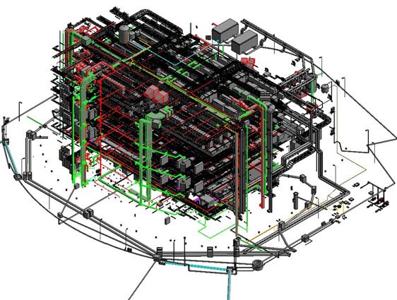 3D MEP Model of Data Center