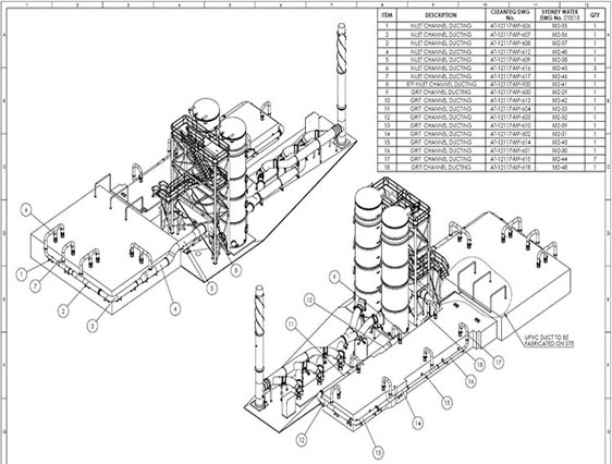 2D CAD Drafting of Recycling Plant