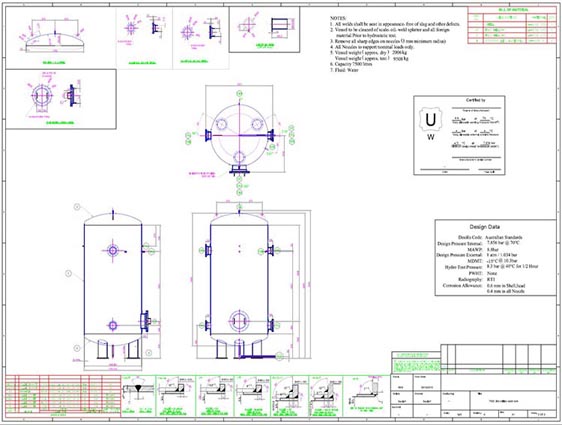 CAD Drafting for Pressure Vessel