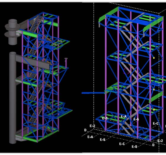 Tekla Steel Detailing of Supporting Structure
