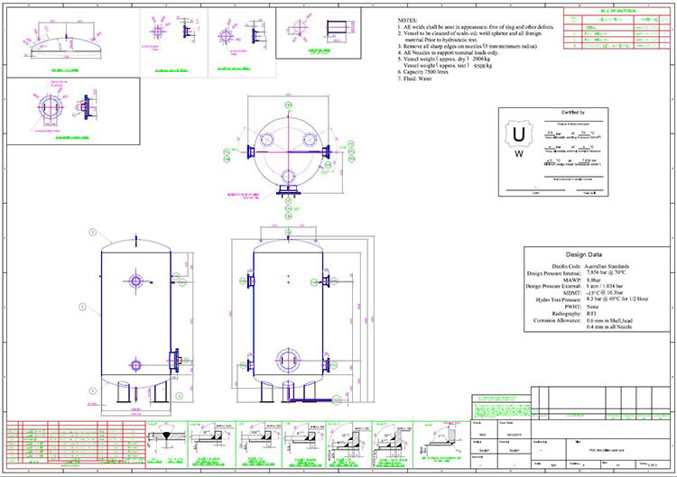 2D-Drafting-of-Pressure-Vessel-Design