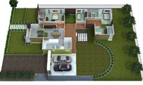 3D House Floor Plan Design