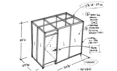 Hand Sketch Drawing of Furniture